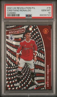 Cristiano Ronaldo 2021-22 Panini Revolution Premier League #15 Cosmic /40 PSA 10