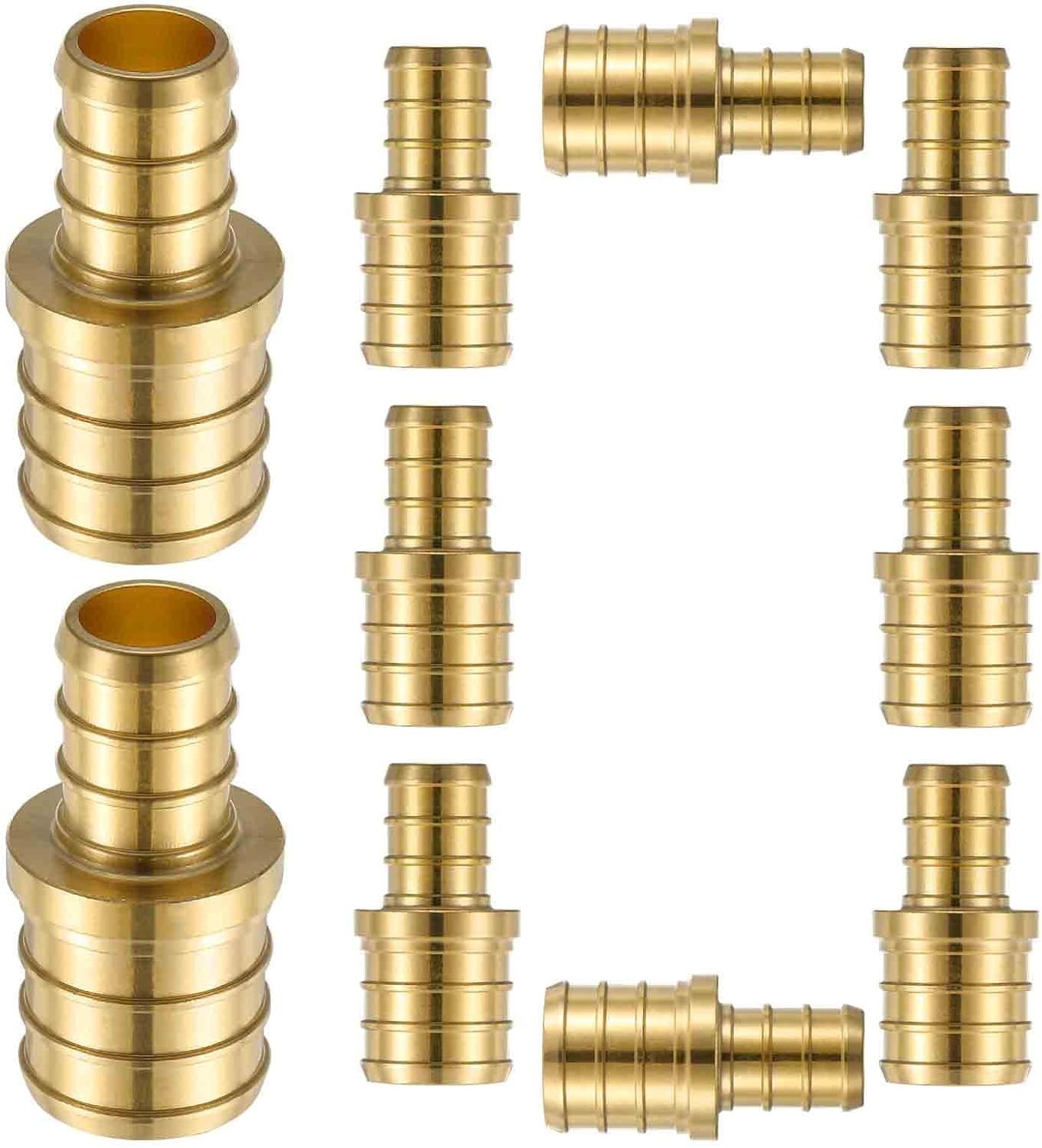 (10 Pack) PEX Fittings 3/4 to 1/2 Reducer Adapter 1/2*3/4 PEX-B Crimp(10 Pack)
