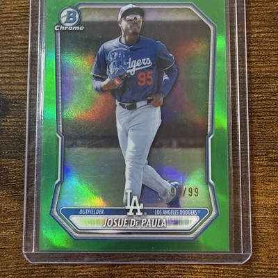 2026 Bowman Chrome #BCP-83 JOSUE De PAULA True Green Refractor 81/99 LA Dodgers