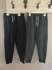 LOT of 2 HANNA ANDERSSON Black Green JOGGERS Pants Boy  s Sz. 8 Great Condition