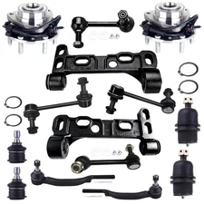 14PCS Control Arm Wheel Hub and Bearing Kit For Chevy Trailblazer Buick Rainier