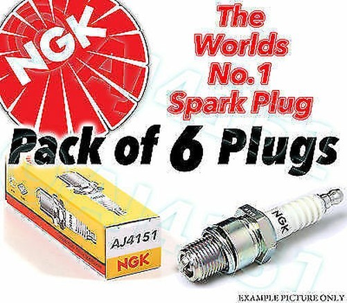 6x NEW NGK Replacement SPARK PLUGS - Part no. BKR6EY Stock no. 3696 6pk