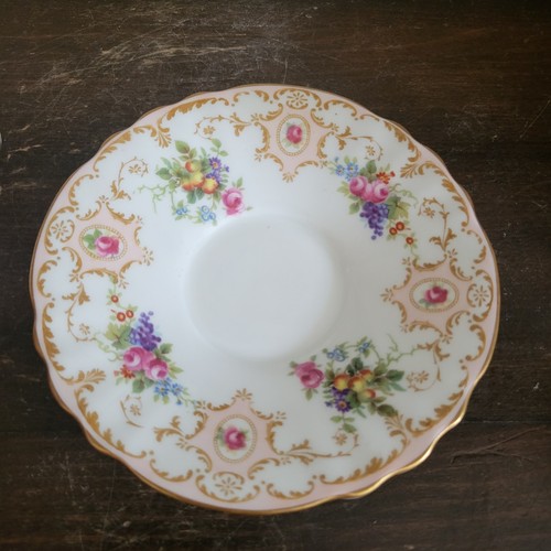 Royal Doulton England Tiffany & Co Tea Cup And Saucer Flowers Gold - Picture 6 of 9