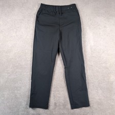 Uniqlo AIRism Sweat Pants Mens Small Black Pockets Tapered Leg Comfortable