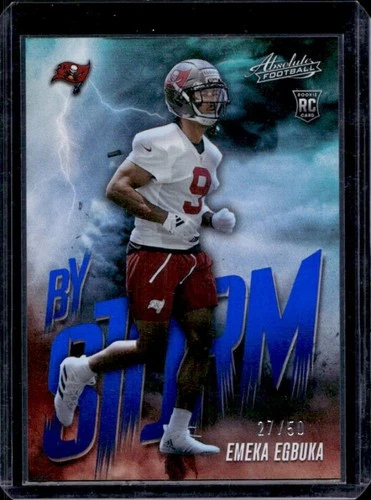 2025 Panini Absolute Football Spectrum Blue Emeka Egbuka #4