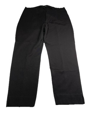 Toni T Womans 2X Plus Dress Pants Ankle Black Pull On Stretch Comfort
