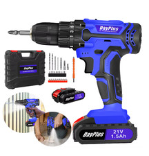 Cordless Drill Kit Electric Screwdriver 45Nm Cordless Drill DIY LED WORK LIGHT