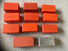 VINTAGE PHOTOGRAPHIC FILM SLIDE EMPTY STORAGE BOXES x11 - 1970s AGFACOLOR