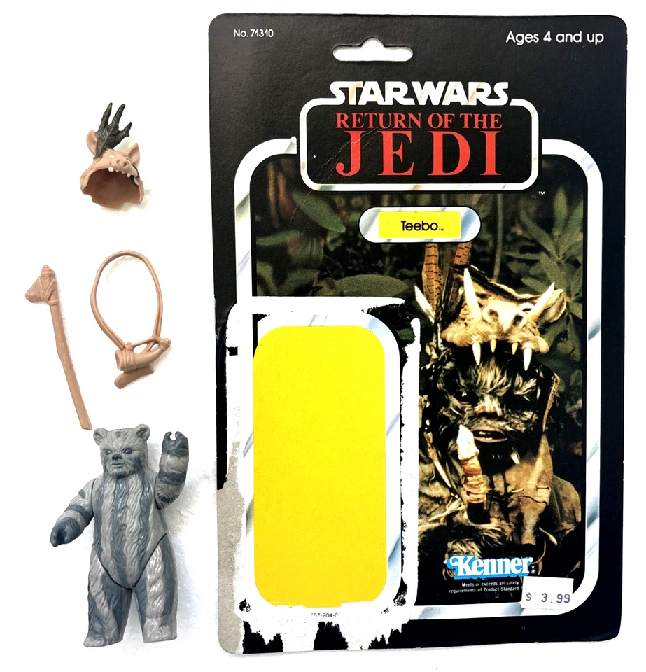 De colección '84 Star Wars Teebo Ewok ROTJ Completo + Tarjetero Kenner Taiwan SIN REPROs Foto 3 de 4