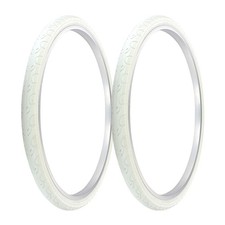 2 - PRO Tires 26" x 1.50" White/White Sidewall G-5013 Heavy Duty Bicycle Tire