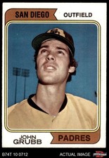 1974 Topps #32 Johnny Grubb Padres RC VARIATION ASR 5 - EX