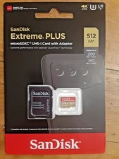 SanDisk Extreme PLUS microSDXC UHS-I Memory Card W/ Adapter 512GB - BRAND NEW