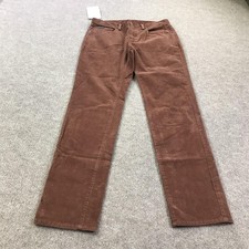 Brooks Brothers Pants Mens 33x32 Brown Corduroy Slim 5 Pocket Casual Cinnamon
