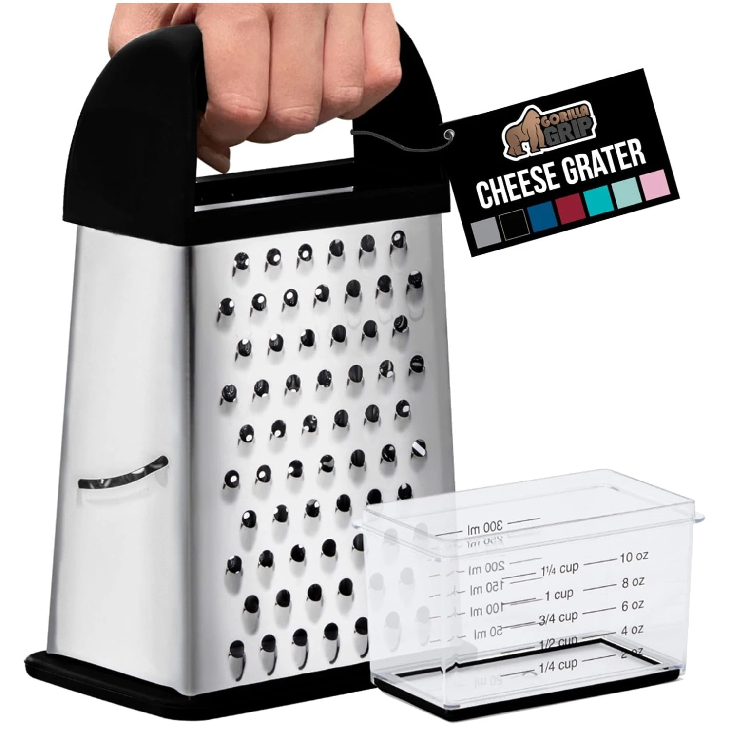 Multi-Purpose Box Grater for Cheese, Veggies, Citrus
Opens in a new window or tab