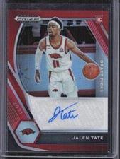 2021 Panini Prizm Draft Picks Jalen Tate Red Prizm Auto #/199