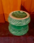 McCoy basketweave small planter pot, green