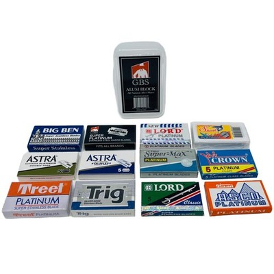 G.B.S Double Edge Safety Razor Blade Variety Pack- Comes with 80 Blades and... 