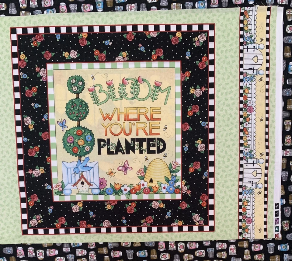 НАВОЛОЧКИ MARY ENGELBREIT 2001 Cranston Bloom Where You're Planted 45 дюймов x 17,5 дюйма - Изображение 3 из 4