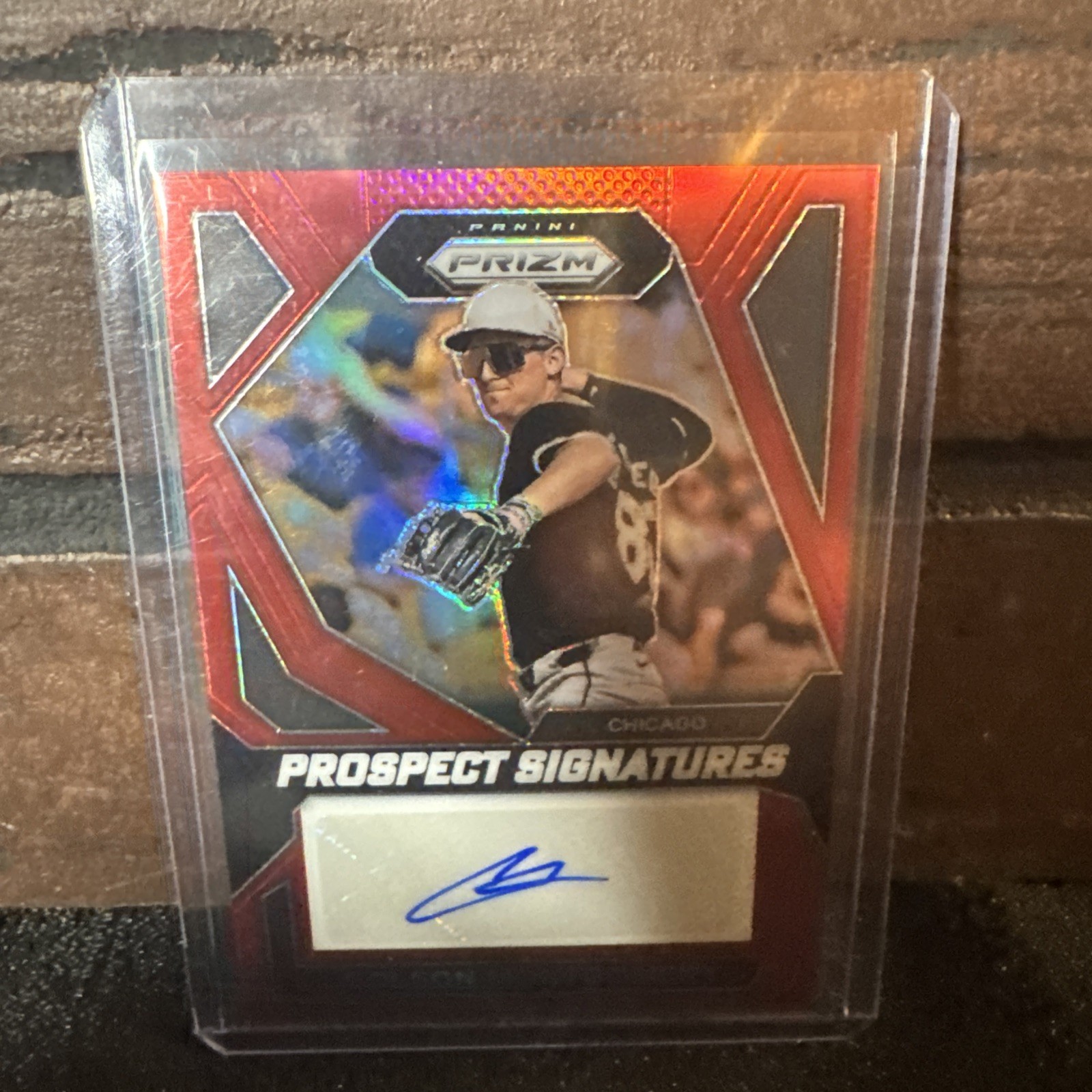 COLSON MONTGOMERY 2024 PANINI PRIZM PROSPECT SIGNATURES RED PRIZM AUTO /99 PS-CM