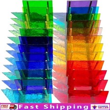24 Sheets Stained Glass Variety Pack Easy Cut Mosaic Crafts Suncatchers New