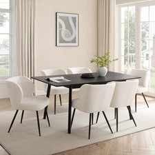Dusk Heidi 4-8 Seater Extendable Dining Table - Black RRP £404