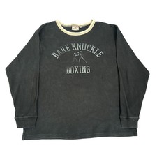 Steve & Barrys Bare Knuckle Boxing Thermal Shirt XXL Black Knit Long Sleeve