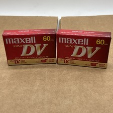 Lot 2 Maxell DVM60SE Mini DV 60 Min Blank Digital Video Cassette Tape New Sealed