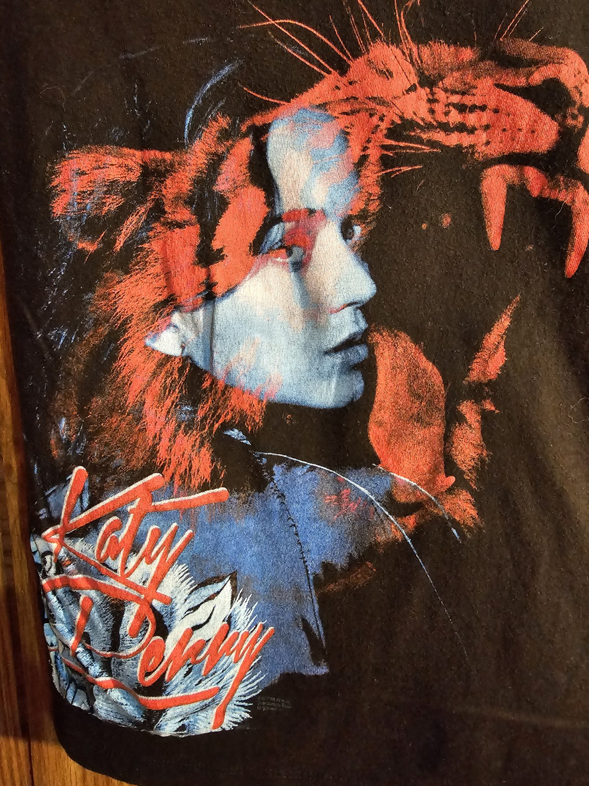 Katy Perry Womens Black Logo Graphic Short Sleeve Tee Medium