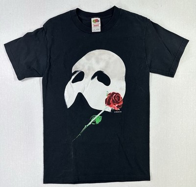 Phantom of The Opera Vintage Shirt Mens Small Heavy Graphic Mask 1986 Rose