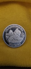 Commemorative Crown History of Britain Elizabethan one Crown Silver Plated Coin 