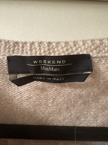 weekend max mara wool cashmere short sleeve cardigan sz m - Picture 4 of 9