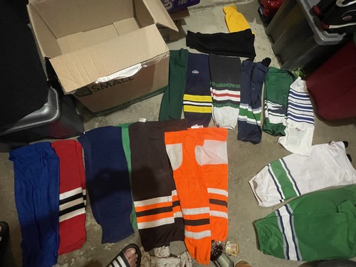 mixed lot youth ice hockey socks (13 pairs plus some)