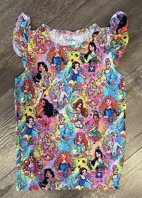 Millie Rose Disney Princess Bamboo Girls Flutter Sleeve Shirt 4T