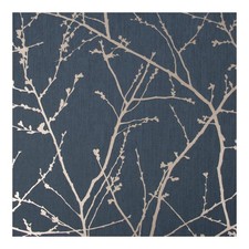 Image of Superfresco Easy Innocence Wallpaper | Branch Design Navy & Copper Metallic