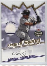 2002 Fleer Focus Jersey Edition Kings of Swing Jersey Todd Helton HOF 1dm4