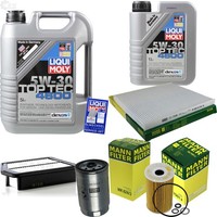 Mann Inspektionspaket 6L Liqui Moly Top Tec 5W-30 FüR Hyundai I40 CW 1.7 Crdi