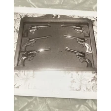 Vintage Display Case Six Revolvers Western Cowboy Display Case