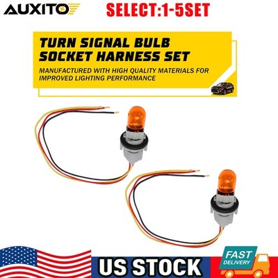 Front Turn Signal Bulb Socket Harness Set For Nissan Maxima 2016-2018 2Pc 2-10X