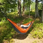 Portable 2 Person Hammock Rope Hanging Swing Fabric Camping Multi Color Options