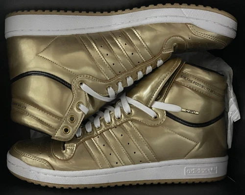 J Adidas Gold Top Ten Hi Star Wars C-3PO Sneakers Men's Size 11.5 US Gently Worn