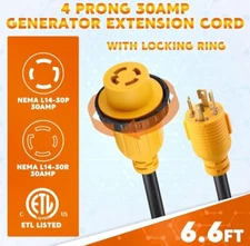 Kanayu 30 Amp 6.6FT Generator Cord