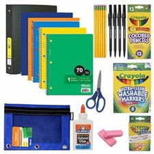 Elementary  Middle Back to School Supplies Bundle Kit  K-8  24 Piece Set