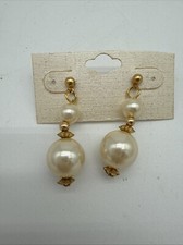 Faux Pearl Dangle Earrings