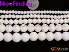 Natural White Coral Gemstone Genuine Round Loose Beads For Jewelry Making 15"DIY