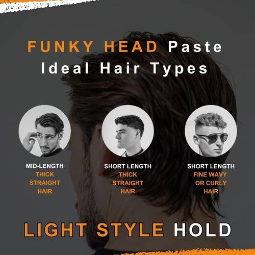 CrazyBull Hair Styling, Volumizing FunkyHead Matte Forming Water-Based Paste - Picture 4 of 4