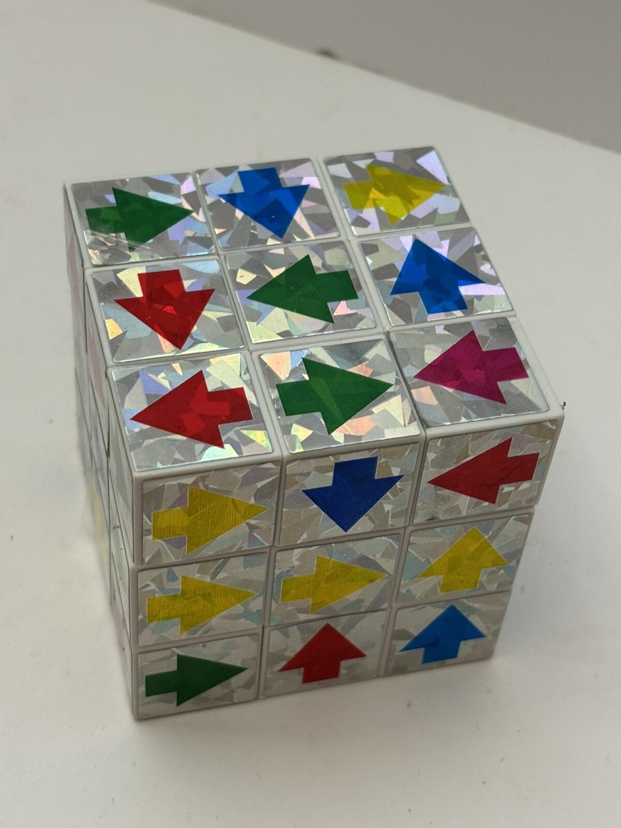 Cube Twist Puzzle 2.5 x 2.5 Iridescent Arrows Multi-Color Speed