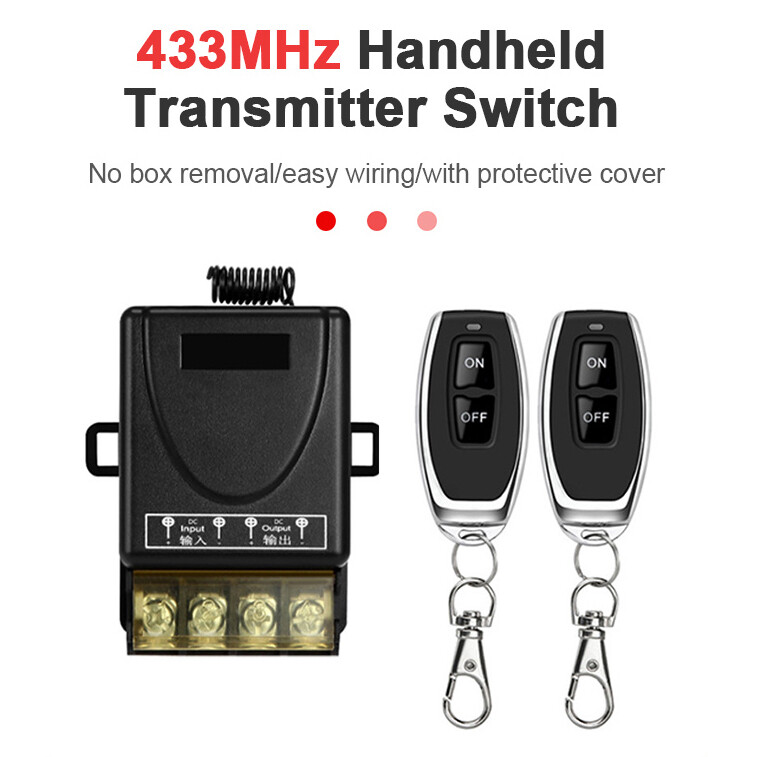 12V 433Mhz Kabellos Empfänger Funkschalter Lichtschalter RF Fernbedienung Sender