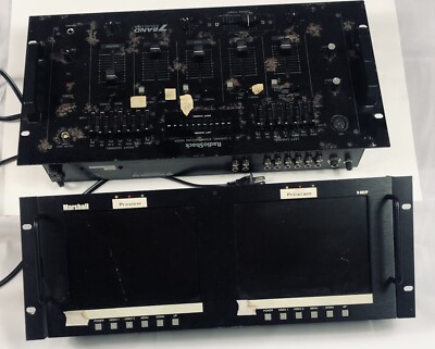 Radio Shack 7 Band Equalizer 3 Channel Sound Mixer 32-3012 And A Marshall V-R82P