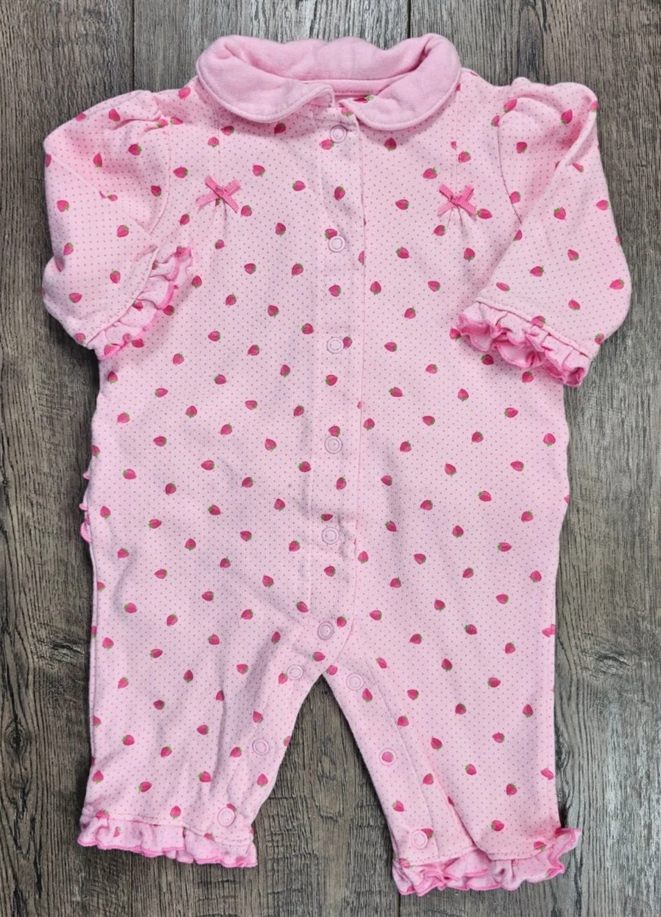 Baby Girl Clothes Carter's 3 Month Pink Strawberry Ruffle Outfit