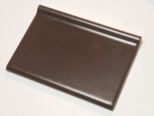 Vtg 1 AO Ceramic Tile - Dark Brown Matte Cove...